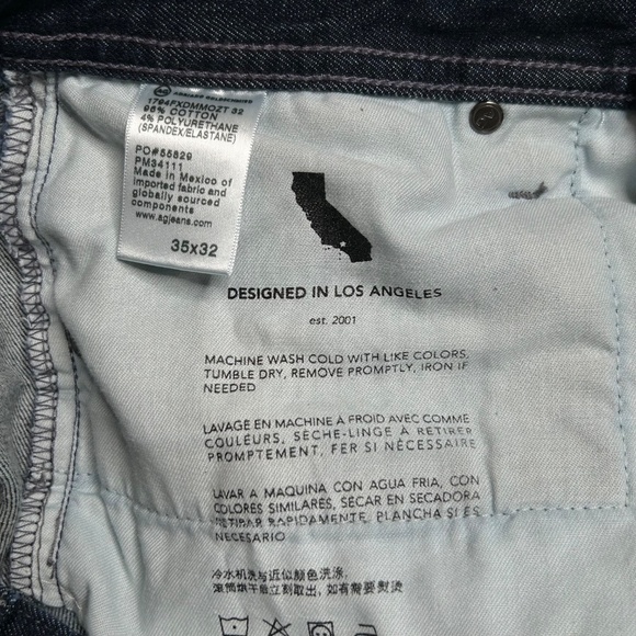 AG Adriano Goldschmied Everett Slim Straight Jeans 35X32 - Picture 11 of 12